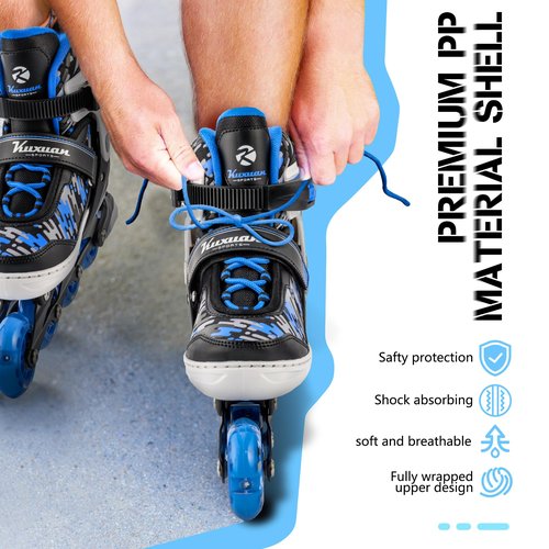 Kuxuan Skates Kids Inline Skates for Boys Girls Ages 5-8 6-12 8-12 Patines para Niños Niñas
