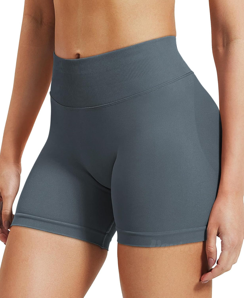 VOYJOY Women's Scrunch Butt Lifting Workout Shorts - Seamless Gym Biker Shorts in Multiple Sizes