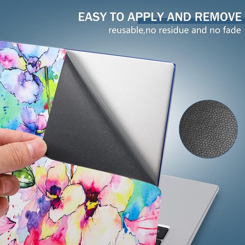Icolor Laptop Skin Sticker - Personalized Floral Decal for 12-15.6 Inch Laptops | Durable Vinyl Cover