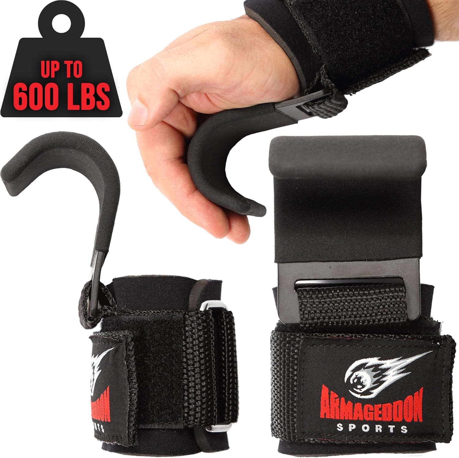 Premium Deadlift Straps - Weight Lifting Grips for Enhanced Performance | Durable Gym Hooks