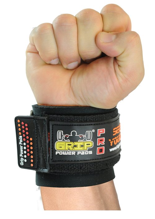 Grip Power Pads Wrist Support Straps Wraps with Neoprene Compression Wrist Brace Support Hand Bar Bodybuilding Training Workout
