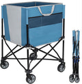 ZeHuoGe Rolling Ball Storage Cart - Collapsible Sports Equipment Organizer with Wheels | Multi-Sport Family Gym
