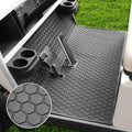 Club Car DS Floor Mat, Upgraded Non-Slip Full Coverage Golf Cart Floor Mat Replacement Think Rubber Fits Club Car DS 1982-2013 / Villager 1982-2018 (Black Trim)