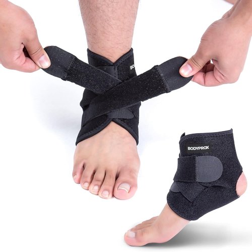 Bodyprox Ankle Support Brace - Breathable Neoprene Sleeve, Adjustable Fit | 1 Pack