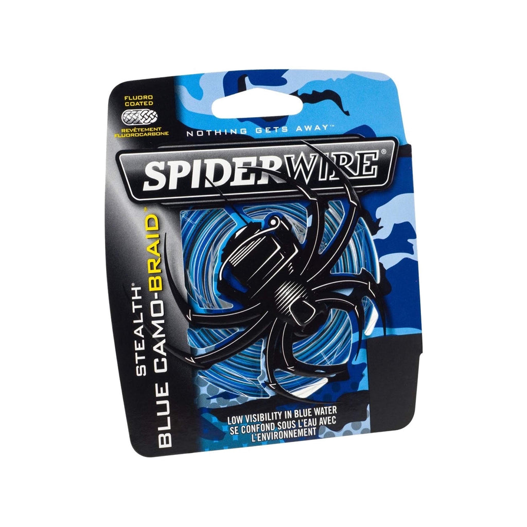 SpiderWire Stealth® Superline, Blue Camo, 50lb | 22.6kg, 3000yd | 2743m Braided Fishing Line, Suitable for Saltwater and Freshwater Environments
