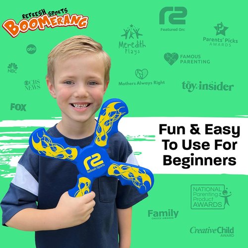 Boomerang Fun | Soft & Easy-To-Use Outdoor Toy for Kids - Perfect Gift for Ages 6-12