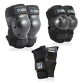 80Six Pad Set with Wristguards, Elbow Pads, and Knee Pads for Kids, Black, Small/Medium-Ages 8+