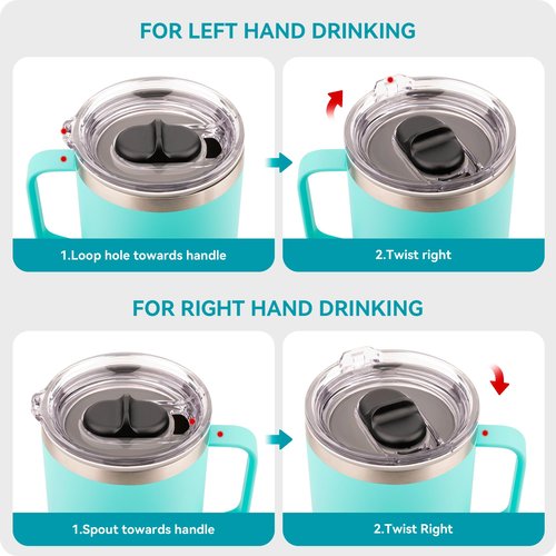 Soledea 2 Pack 20 oz Stronghold Lid Compatible with Yeti Rambler Travel Mug, Spill Proof Screw Top Lid for YETI Threaded Travel Mug ONLY
