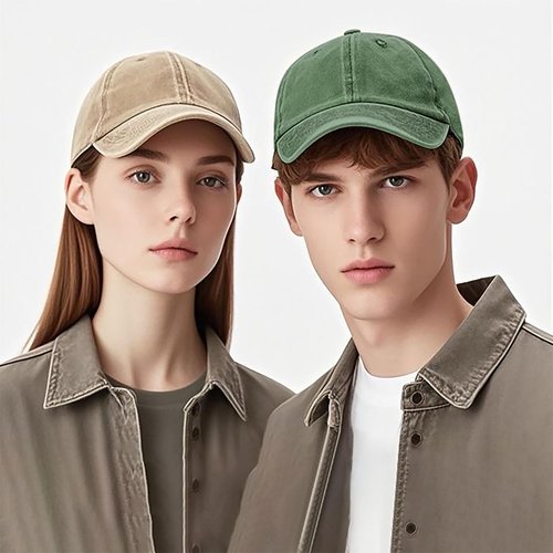 Yooooomi 3 Pack Men Womens Baseball Cap Plain Retro Adjustable Baseball Cap Washed Cotton Dad Hats (US, Alpha, One Size, Black+Khaki+Dark Green)