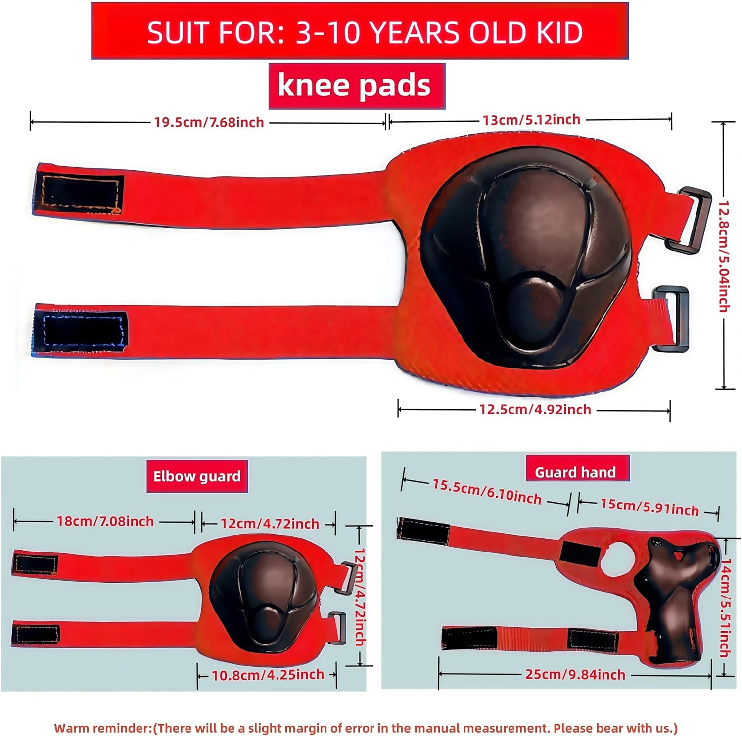 SHENMOREN Kids Protective Gear Set - 3-in-1 Knee, Elbow Pads & Wrist Guards for Ages 3-10 | Ideal for Skating, Cycling, Rollerblading, Scooters