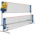 BOULDER Portable Badminton Pickleball Net - Foldable / Extendable Poles for Multiple Sports Heights (UP to 5 ft) - Ideal for Tennis, Pickleball, Soccer Tennis - Easy Setup (Blue, 17 FT)