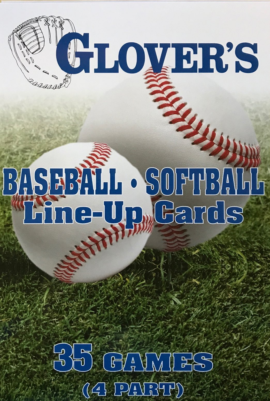 Glovers Scorebooks Baseball/Softball Line-Up Cards, Large (5.5X 8.5, 4 Part)