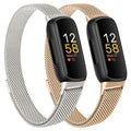 Meliya Compatible with Fitbit Inspire 3 Bands Women Men, Stainless Steel Metal Mesh Loop Adjustable Magnetic Wristband Replacement Straps Compatible with Fitbit Inspire 3 Fitness Tracker