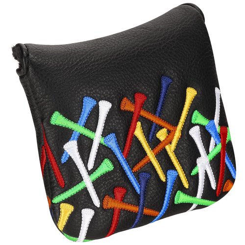Craftsman Golf Messy Funny Colorful Golf Tee Style Black Mallet Putter Headcover for Taylormade Spider Tour Magnet