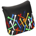 Craftsman Golf Messy Funny Colorful Golf Tee Style Black Mallet Putter Headcover for Taylormade Spider Tour Magnet
