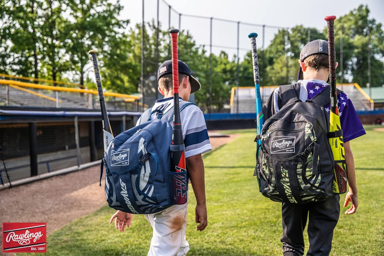 Rawlings | Savage Backpack Equipment Bag | Ideal for T-Ball & Youth Baseball | Multiple Styles Available