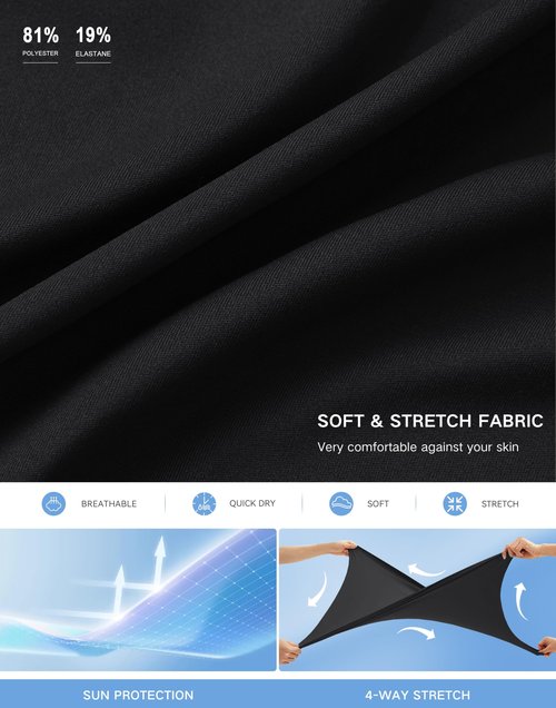 SANTINY 18" Skorts for Women with 4 Pockets High Waist Long Athletic Tennis Skirt Golf Skort Dressy Casual (Black_L)