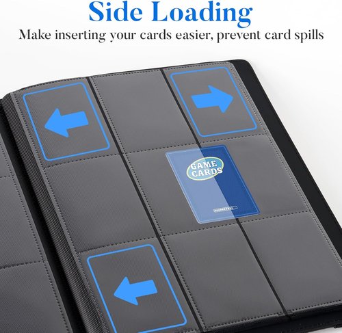 Fabmaker Premium 9 Pocket Card Binder - Sturdy Album for 360 Cards | Sleek Green Trading Card Holder