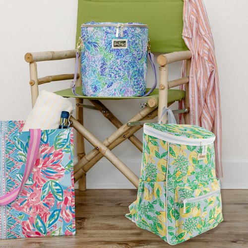 Lilly Pulitzer Insulated Backpack Cooler Large Capacity, Portable Soft Cooler Bag for Picnics, Beach, Pool, Hiking (Make Lemonade)