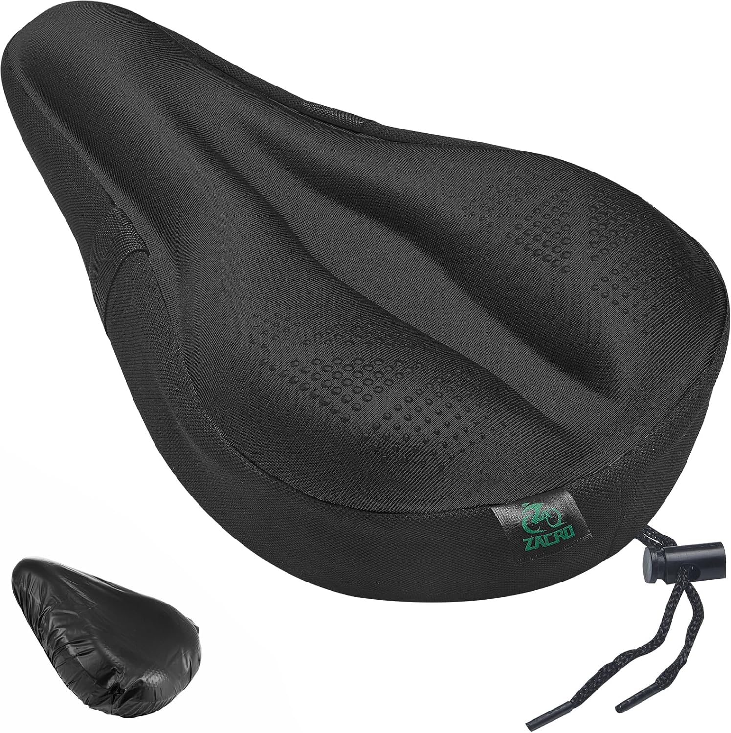 Zacro Bike Seat Cushion - Padded Gel Cover for Men & Women | Fits Peloton, Spin & Mountain Bikes