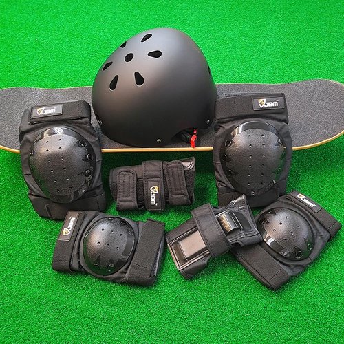 JBM Skating Protective Gear Set - Helmet, Knee & Elbow Pads, Wrist Guards for All Skill Levels | Ideal for Inline Skating, Scooters, Skateboarding