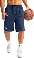 G Gradual Men's Basketball Shorts - Lightweight Quick-Dry 11" Athletic Shorts with Zipper Pockets