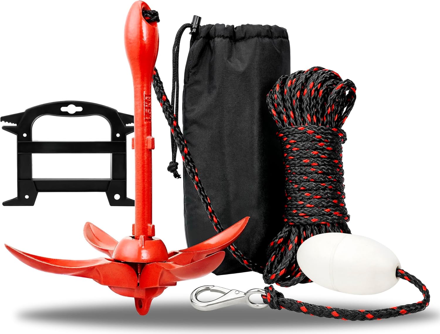 Young Marine Grapnel Anchor Kit - Lightweight 3.5 lbs for Small Boats, Kayaks, PWC & Jet Skis