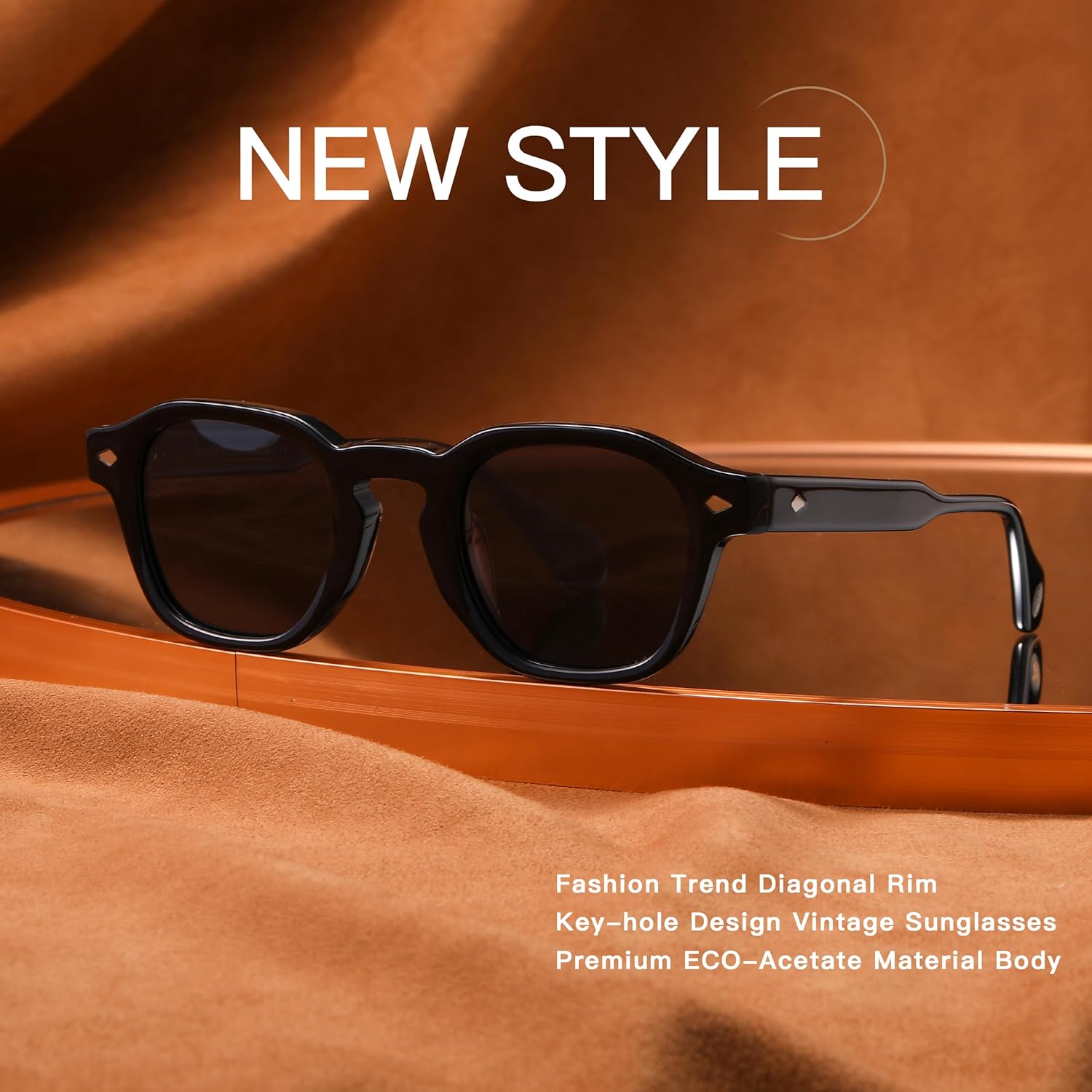Skiennix Acetate Polarized Sunglasses - Retro HD Clarity & UV Protection for Men and Women