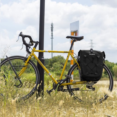 ROCKBROS Bike Panniers Waterproof Rear Rack Bag Max 30L Large Capacity for Cycling Traveling Commuting