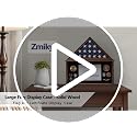 Walnut Finish Burial Flag Display Case Large - 5x9.5 Military Flag Shadow Box with Glass