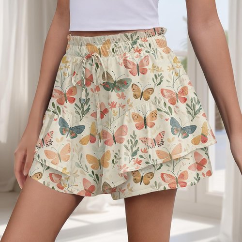 Marsvovo Summer Lounge Shorts - Trendy High Waist Ruffle Skorts for Women | Perfect for Tennis & Golf
