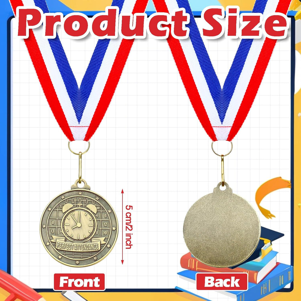 Quelay 30 Pcs Gold Medals - 2'' Award Trophies with Neck Ribbons for Kids & Adults | Graduation & Competitions