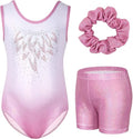 Gogokids Gymnastics Leotards for Girls - Sparkly Rhinestone Dance Unitards | Activewear Biketards