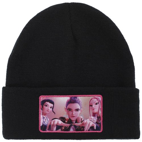 Kpop Demon Hunters Huntr/x Black Cuff Knit Beanie