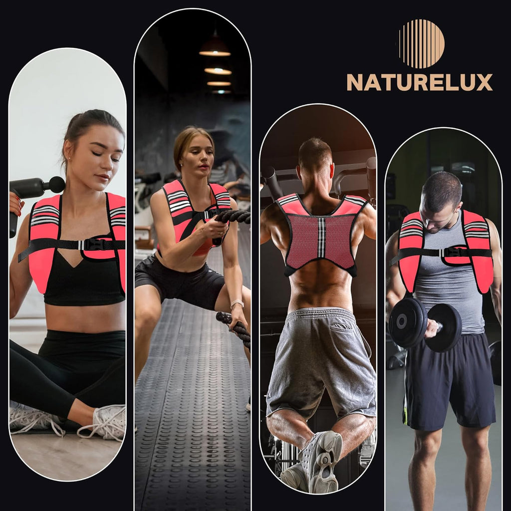 Skiennix Weighted Vest - Adjustable 5-30lbs for Men & Women | Reflective Stripe for Enhanced Safety