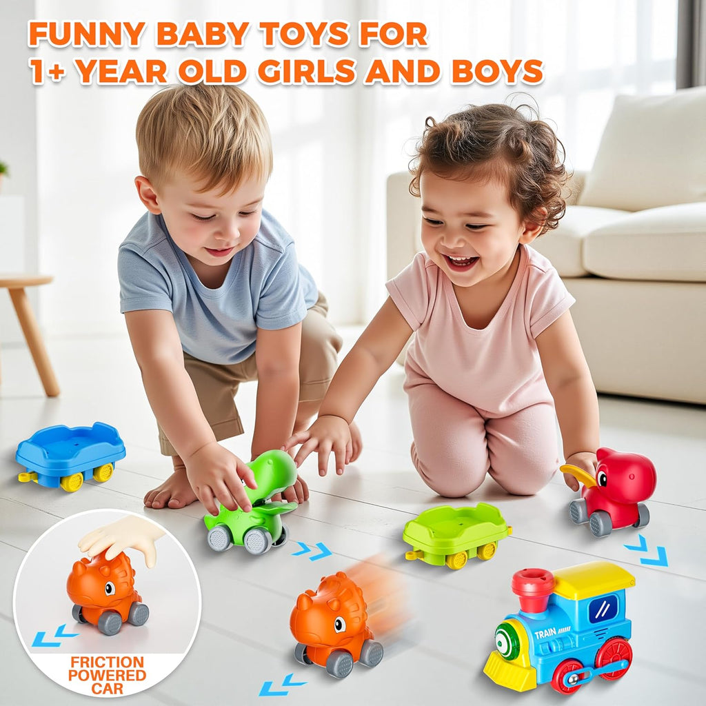 Skiennix Electric Train Set for Toddlers - Musical Steam Train with Lights & Dinosaur Cars | Perfect Gift for Ages 1-6