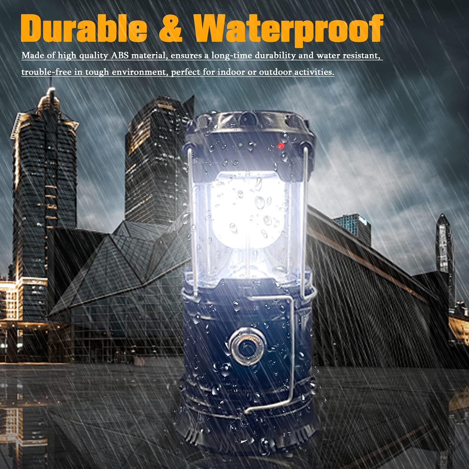 XTAUTO Collapsible Portable LED Camping Lantern - Lightweight, Waterproof, USB Rechargeable | 4-Pack for Emergencies & Outdoor Use