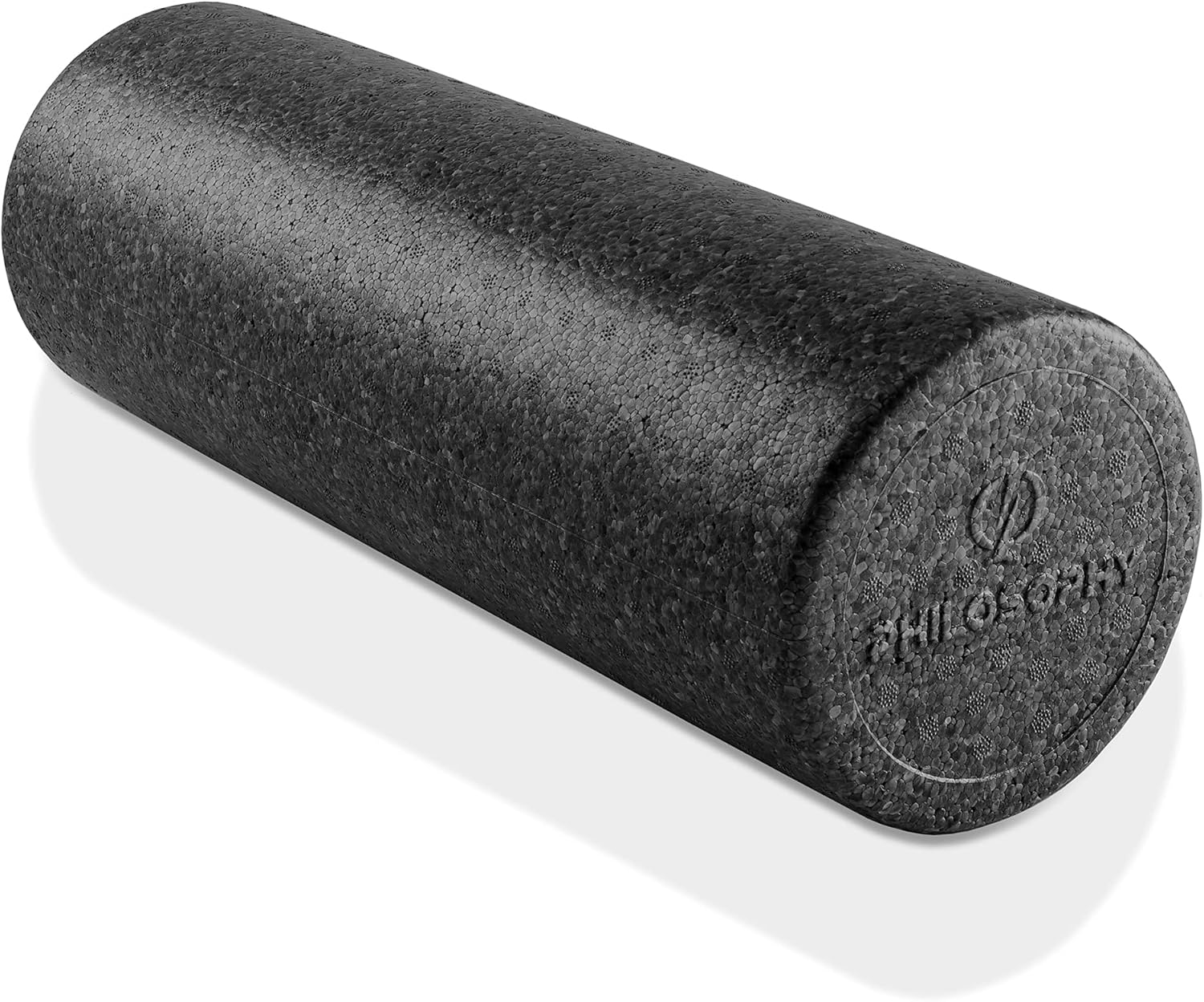 Philosophy Gym High-Density Foam Roller - 18" Round for Exercise, Massage & Muscle Recovery - Black