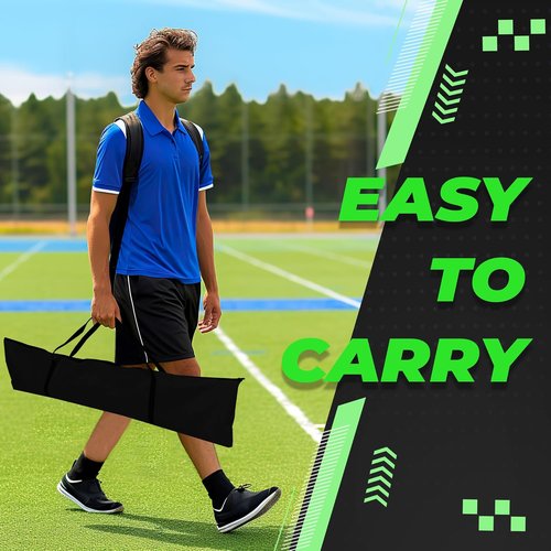 F2C Soccer Net - 12x6 FT Portable Soccer Goal for Kids & Adults | Steel Frame with Carry Bag & Ground Stakes