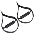 Bodytorc Cable Attachment Handles for Suspension Trainer or Resistance Bands, Home Gym Accessory with Rubber Grip and Foot Loops