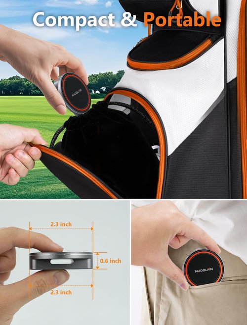 2-Pack Alloy Magnetic Golf Cart Phone Mount with N52 Magnets, Golf Accessories Compatible with MagSafe iPhone 16 Pro Max Plus 15 14 13 12 Mini Fits EZGO Yamaha Club Car Icon, Coolest Golf Gift