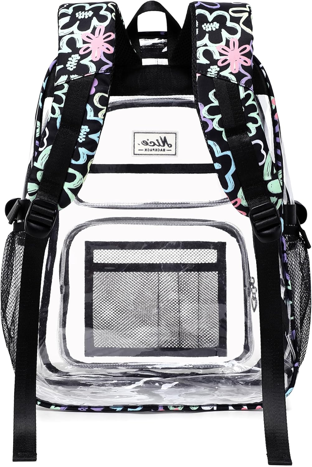 OKKID Heavy Duty Clear Backpack - Transparent Bookbag for School Girls | Durable See-Through Design