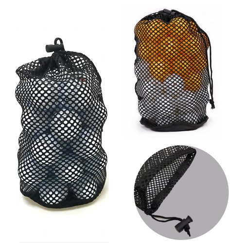 3Pcs Nylon Golf Ball Bag Drawstring Mesh Pouch Golf Ball, can Storage for 48-56 Golf Balls Bag Golf Accessory Outdoor Sports Supplies Set