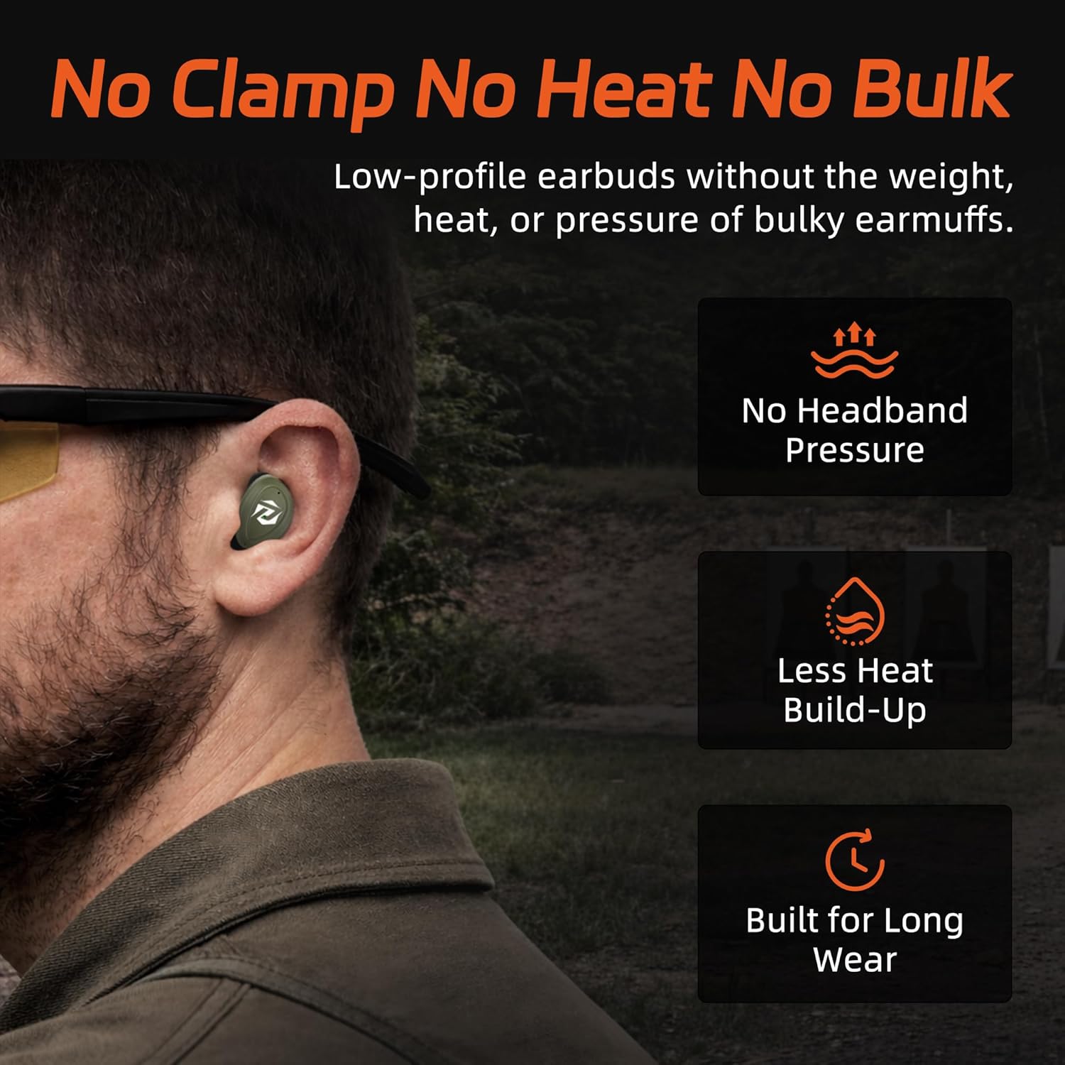 PROHEAR EP05 Bluetooth Shooting Earbuds - SNR 29dB Hearing Protection & Noise Reduction for Comfort