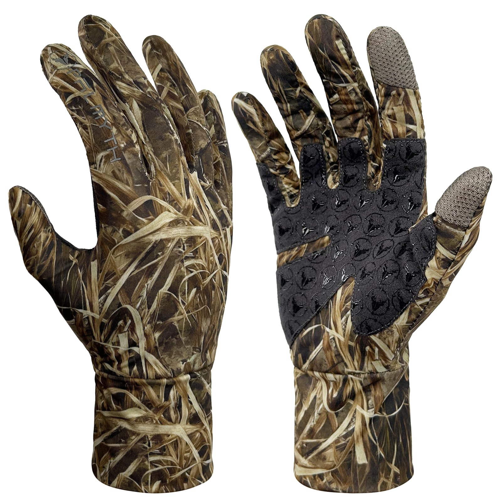 Palmyth Hunting Gloves for Men Lightweight Camo Glove Outdoor Reed Shadow L/XL