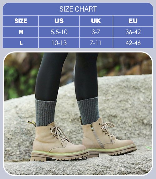 DYW Womens Merino Wool Hiking Socks Thermal Warm Winter Boot Crew Cushion Work Walking Gift Socks 5 Pairs （5 Pairs Solid Colors,Medium）