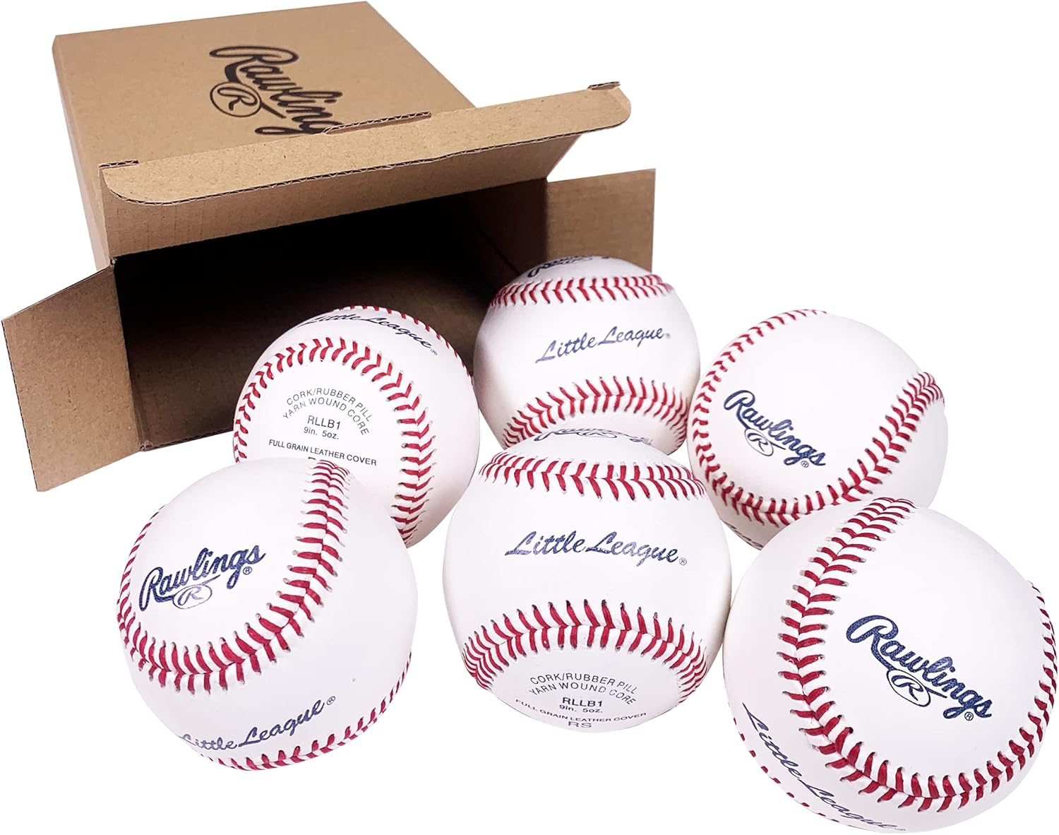 Rawlings Little League Baseballs - Competition Grade RLLB1 for Youth 14U | Multiple Count Options