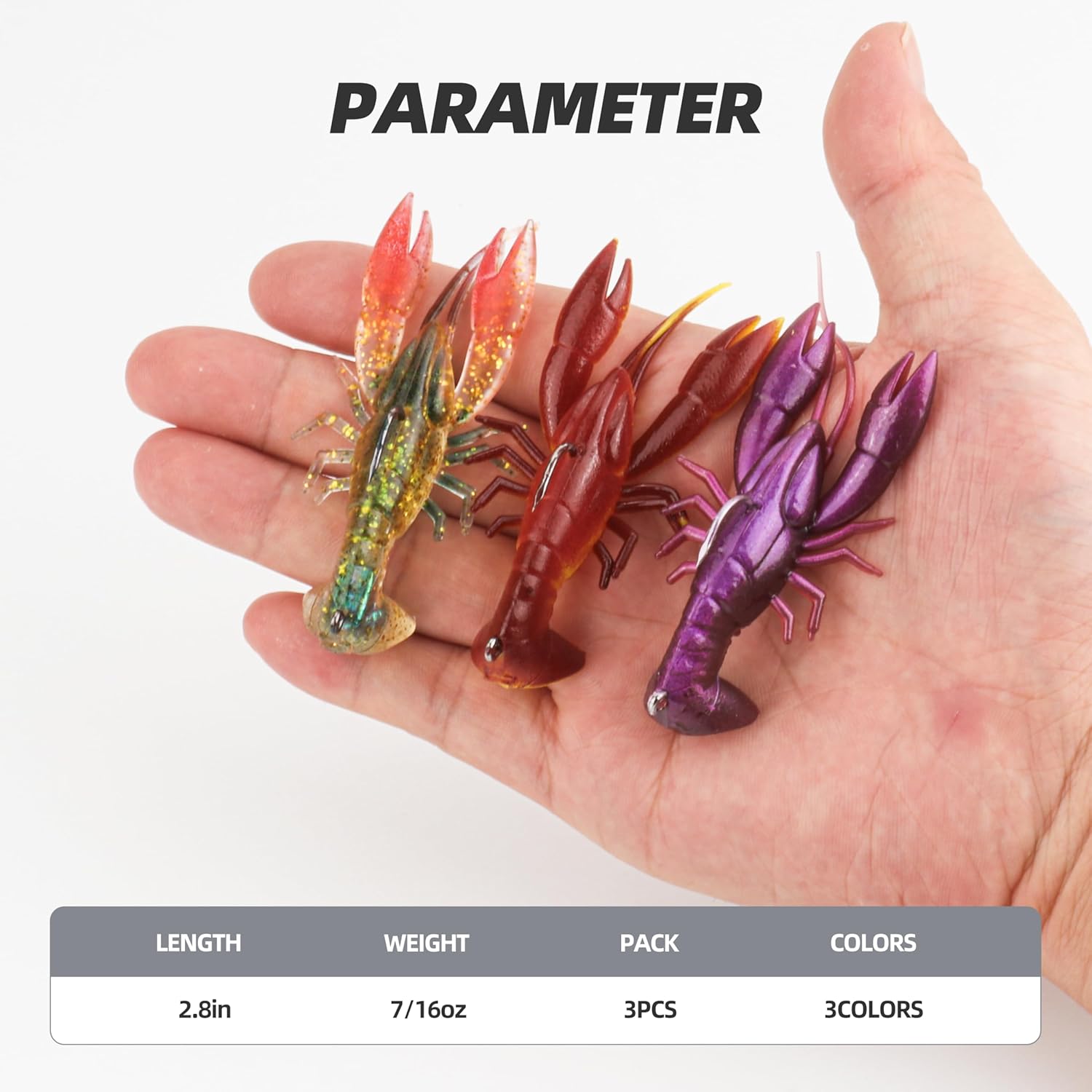 Pre-Rigged Weighted Shrimp & Crawfish Fishing Lures - Realistic Soft Bait for Bass, Trout & Crappie