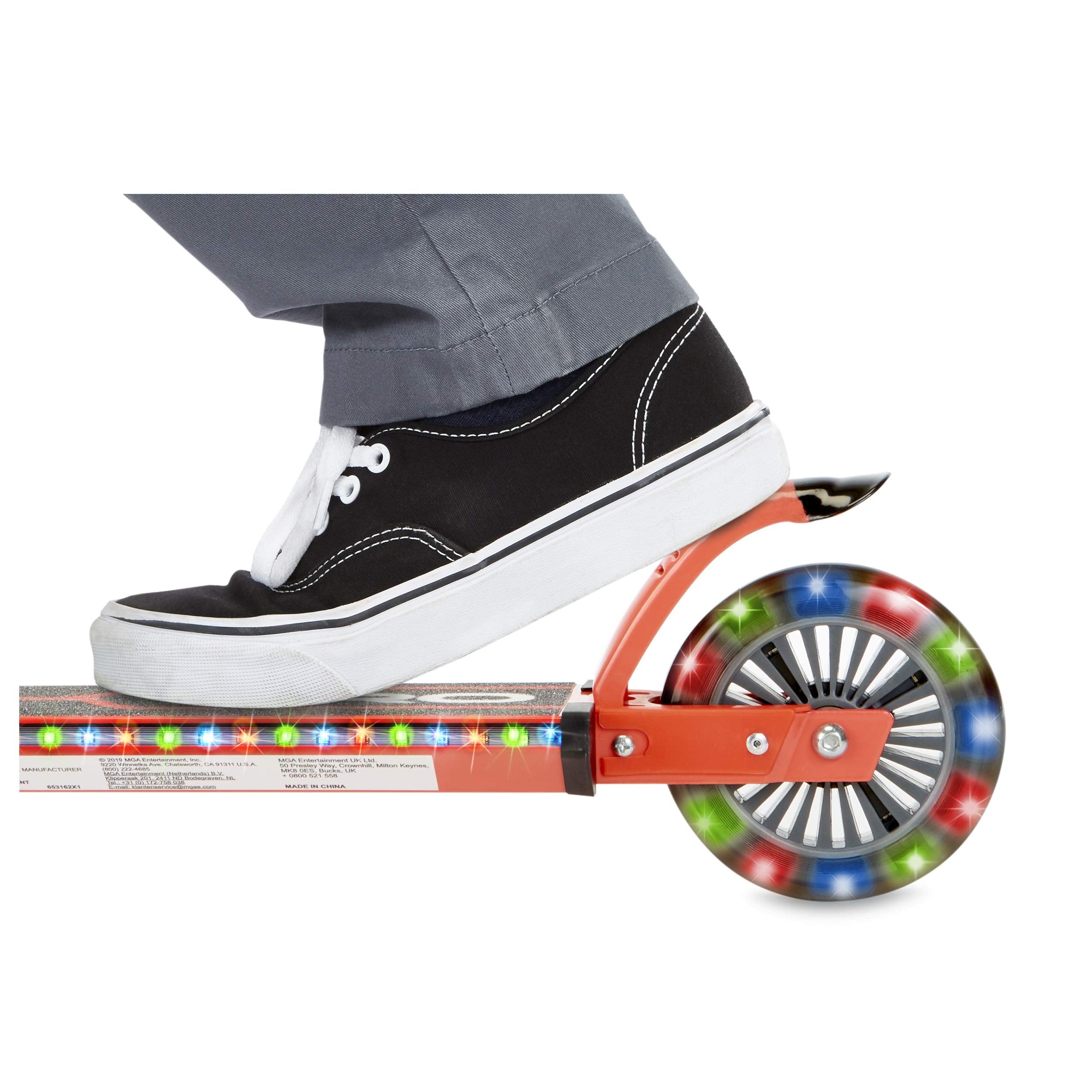 VIRO Rides VR 200 Glow-Rider Kick Scooter with Over 50 LED Lights Built Into The Deck, Multicolor