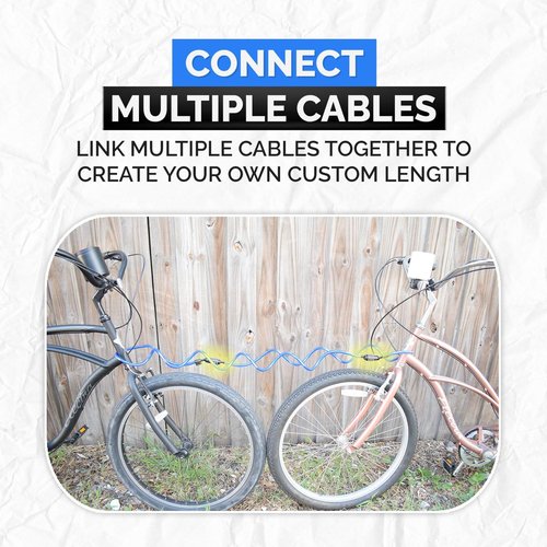 DocksLocks Security Cable Lock Set (4' or 6') Coiled, Keyless Resettable Combination, Mounting Bracket, Portable and Compact for Bikes, Scooters 4ft